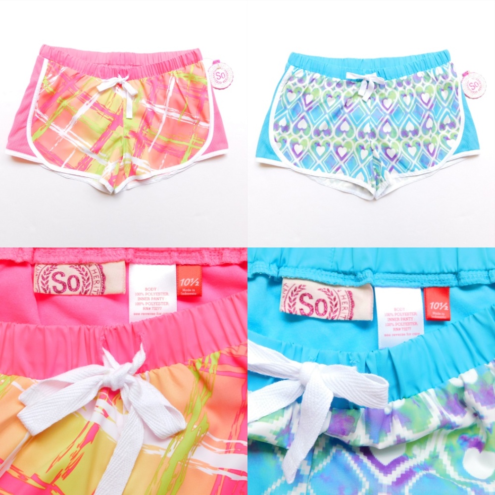 Girls SO Active Athletic Shorts Size 8 Plus Clothes Lot 8 1/2 NWT Performance
